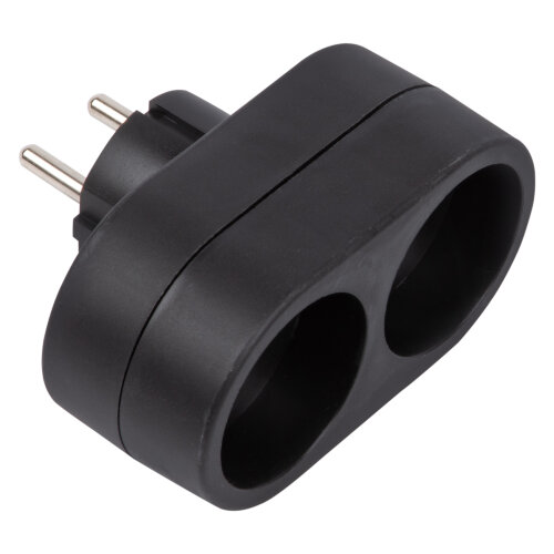S-ES2-16O BLACK Разветвитель сетевой, б-з, 2 гнезда, 16А, 3500Вт, Черный - фото 6