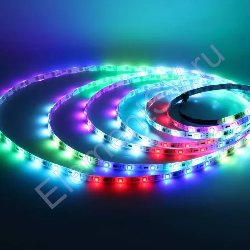 Светодиодная лента 5050, 30 led/m, A32, RGB-SPI, WS2811A controlled, 12V, IP65 - фото.