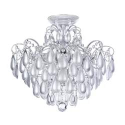 Серия Chabrol заслуживает особого внимания благодаря интересному цветовому сочетанию отделки арматуры, каплевидным кристаллам из стекла. Благодаря необычному дизайну светильники станут настоящим украшением любого интерьера! (Серебро)