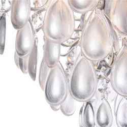 Серия Chabrol заслуживает особого внимания благодаря интересному цветовому сочетанию отделки арматуры, каплевидным кристаллам из стекла. Благодаря необычному дизайну светильники станут настоящим украшением любого интерьера! (Серебро)