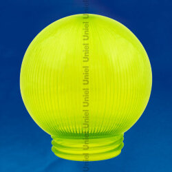 UFP-P250В GREEN Рассеиватель призматический с насечками в форме шара для садово-парковых светильников, Диаметр 250мм, Тип соединения с крепежным элементом посадочный, Материал САН-пластик, Цвет зеленый, Упаковка 4 шт, в групповой картонной коробке.