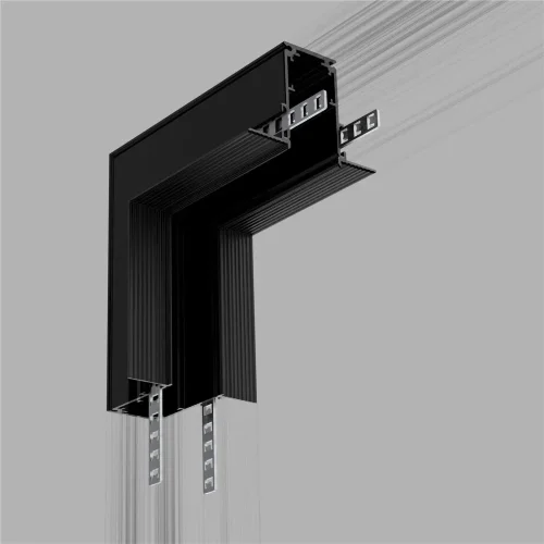 Slim Magnetic Коннектор угловой внутренний для встраиваемого шинопровода черный 85093/00 85093/00 - фото