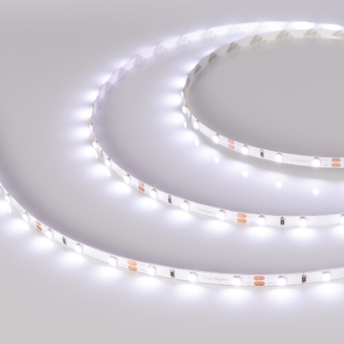 Светодиодная лента RT-A60-5mm 12V Cool 15K (4.8 W/m, IP20, 2835, 5m) (Arlight, 4.8 Вт/м, IP20) 015215(2) - фото