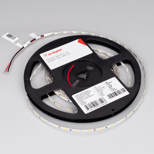 Светодиодная лента RT-А60-5mm 12V Cool 15К (4.8 W/m, IP20, 2835, 5m) (Arlight, 4.8 Вт/м, IP20) 015215(2) - фото 3
