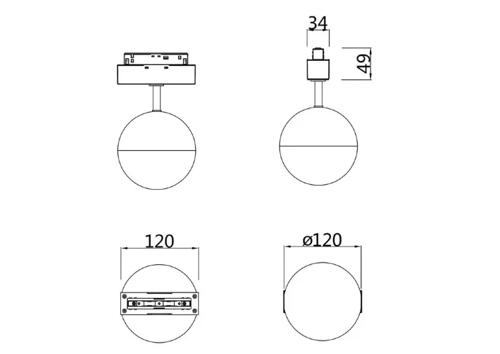 Трековый светильник Kiat S35  4000K 10Вт (Белый) - фото 4