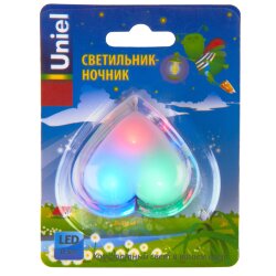 DTL-308-Сердечко-RGB-3LED-0.5W Светильник-ночник, Без выключателя, Блистер