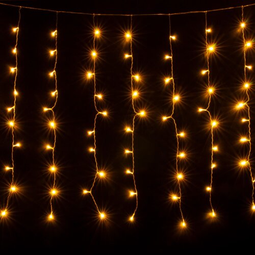 Светодиодная гирлянда занавес теплый белый 1,5*1м IP20 - Фото 4