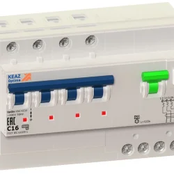 Выключатель автоматический дифференциального тока 4п C 40А 30мА тип A 6кА OptiDin VD63 УХЛ4 КЭАЗ 103480
