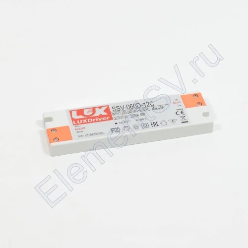 Блок питания SSV-060D-12C (12V, 60W, 5А) - фото.