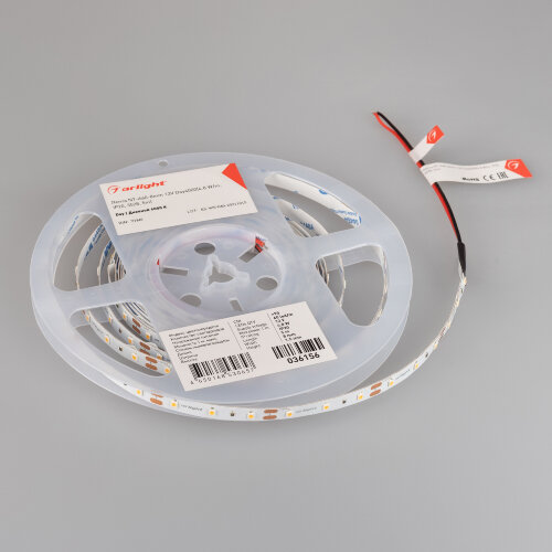 Светодиодная лента NT-A60-8mm 12V Day4000(4.8 W/m, IP20, 3528, 5m) (Arlight, Открытый) - фото 2