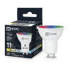 Лампа светодиодная LED-JCDRC-RGBW-SMART 11Вт 230В Wi-Fi GU10 RGB-3000-6500К 990Лм IN HOME - Фото