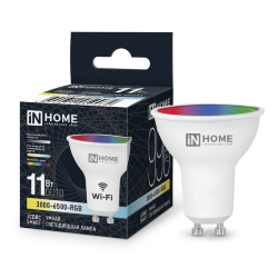 Лампа светодиодная LED-JCDRC-RGBW-SMART 11Вт 230В Wi-Fi GU10 RGB-3000-6500К 990Лм IN HOME