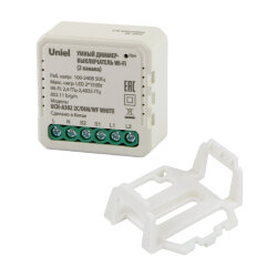 UCH-A302 2C-DIM-WF WHITE Умный диммер-выключатель Wi-Fi, 2 канала, 100-240В, 2x150Вт, Встраиваемый, Голосовое управление+приложение UnielSmart, TM Uniel