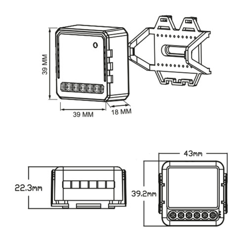 UCH-A302 2C-DIM-WF WHITE Умный диммер-выключатель Wi-Fi, 2 канала, 100-240В, 2x150Вт, Встраиваемый, Голосовое управление+приложение UnielSmart, TM Uniel - фото 7