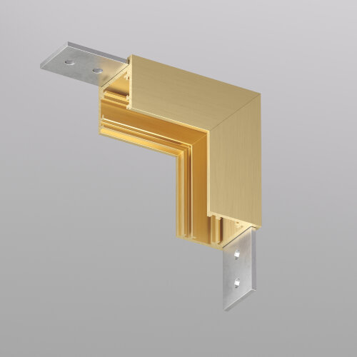 TR5732-SB Угловой элемент для трека SHINE BASE 90° стена-потолок, сатинированная латунь, алюминий.