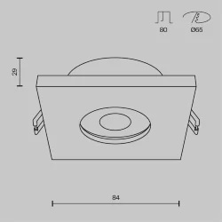 Встраиваемый светильник Абсолют / Stark 1*GU10 10 Вт IP 65 (Черный) DL083-01-GU10-SQ-B