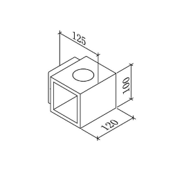 Светильник настенный JY KUB черный, LW-A0100A-BL-WW 002795