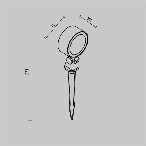 Ландшафтный светильник Core 3000К 10Вт IP 65 (Черный) - фото 9