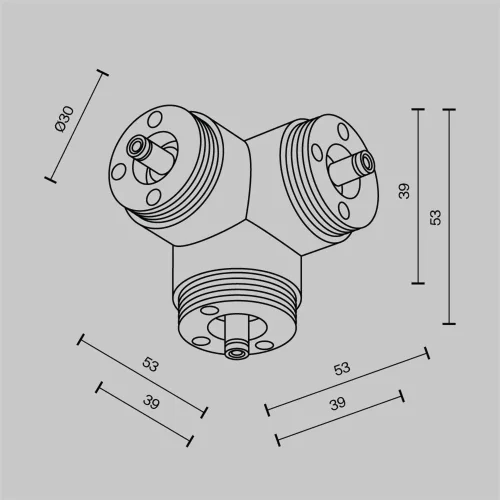 T-образный вертикальный коннектор для системы Shelf без ввода питания (Черный) - фото 5