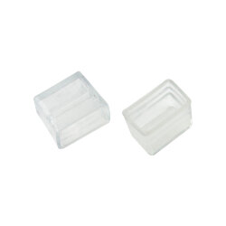 UCW-N22 CLEAR 025 POLYBAG Изолирующий зажим заглушка для светодиодных лент ULS-N22 RGB NEON 220В, 10x18мм, Цвет прозрачный, 25 штук в пакете, TM Uniel