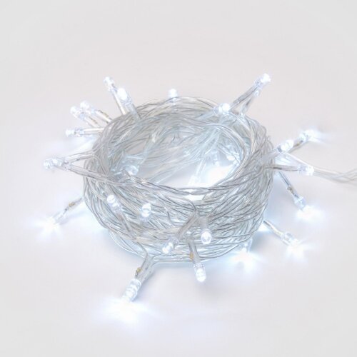 ULD-S0500-050-DTA WHITE IP20 Гирлянда светодиодная с контроллером, 5м, 50 светодиодов, Белый свет, Провод прозрачный - фото 2