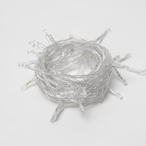 ULD-S0500-050-DTA WHITE IP20 Гирлянда светодиодная с контроллером, 5м, 50 светодиодов, Белый свет, Провод прозрачный - фото 4