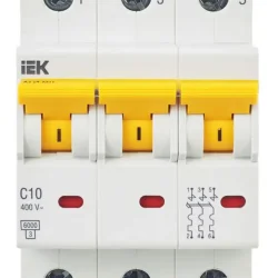 Выключатель автоматический модульный 3п C 10А 6кА ВА47-60M KARAT IEK MVA31-3-010-C