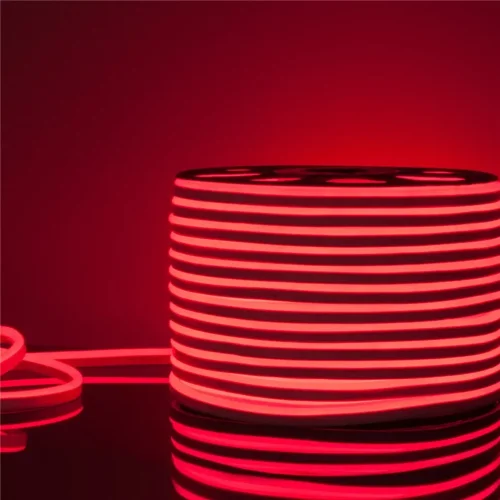 Светодиодный гибкий неон 220 В 9.6 Вт/м 120 Led/м 2835 IP67, односторонний красный, 50 м Гибкий неон 220V 9,6W 120Led 2835 IP67 односторонний красный, 50м - фото