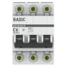 Выключатель автоматический модульный 3п C 6А 4.5кА ВА 47-29 Basic EKF mcb4729-3-06C - фото 2
