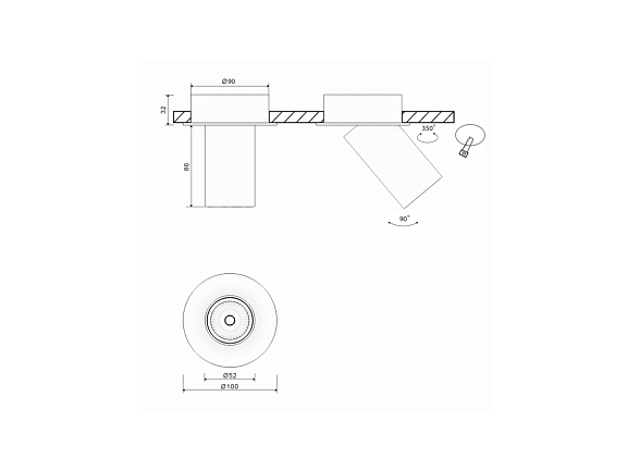 'Дефлектор сменный для светильников VILLY, Черный, VL-DFL-BL. Фото 4
