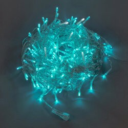 ULD-B12006-195-TTK ICEBLUE-WHITE IP44 Бахрома светодиодная с эффектом мерцания, 12м, Соединяемая, 195 светодиодов, Голубой и белый свет, Провод прозрачный