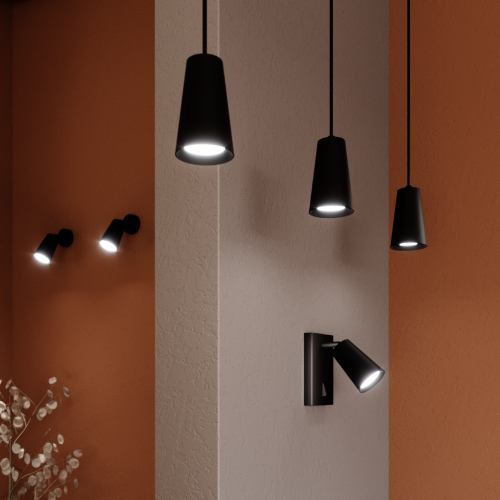 Светильник WOLTA WSL-GU10/S11BL под лампу GU10 Черный CONO - фото 3.