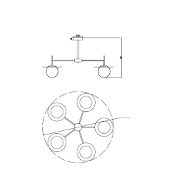 Подвесной светильник Freya FR5202PL-05BS (Латунь)