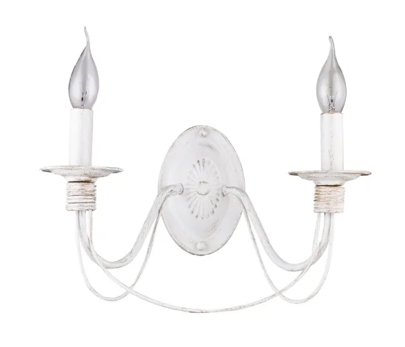 Серия светильников в классическом стиле. Подсвечники и основание для крепления рожков выполнены в виде катушек, обвитых веревкой. Серия имеет два цвета - белый с золотом и коричневый. (Белый с Золотом) - фото 2