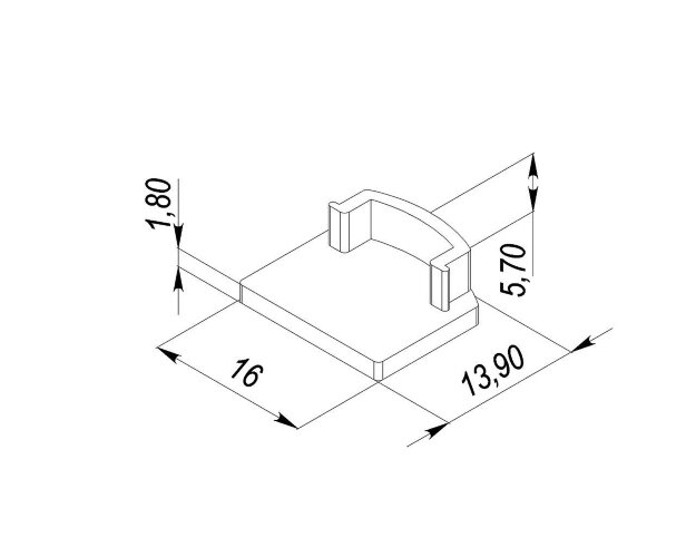 Заглушка для LC-LP-1216/LPS-1216  без отверстия - фото 2