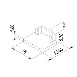 Заглушка для LC-LP-1216/LPS-1216  без отверстия