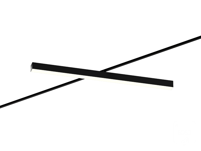 Трековый светильник 6063 5050 TR4 (RAL9005/1000mm/Prizma — 4K/38W) - фото 1