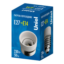 LH27-14L Переходник с цоколя Е27 на Е14, Материал корпуса PBT