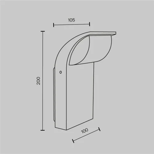 Настенный светильник (бра) Stock 3000K 7Вт IP 65 (Графит) - фото 16