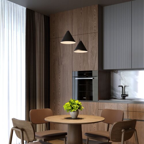 Светильник подвесной светодиодный Conus 16W 4000K черный - Фото 4