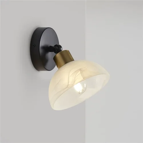 Настенный светильник (бра) FR5526WL-01BBZ Бесси / Bessie E27x1 (Черный и Бронза) FR5526WL-01BBZ - фото 8