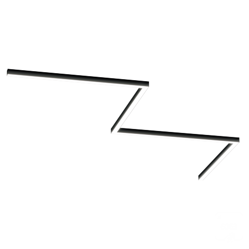 Светильник ЗигЗаг S50 (RAL9005/4x1250mm-90/LT70 — 4K/104W) - фото 1