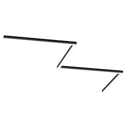 Светильник ЗигЗаг S50 (RAL9005/4x1250mm-90/LT70 — 4K/104W)