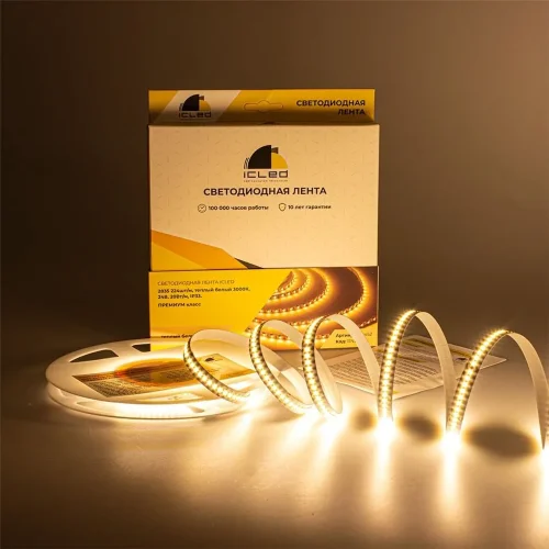 Светодиодная лента Class Premium, 2835, 224 led/m, warm white, 24V, IP33, RN23 - фото I