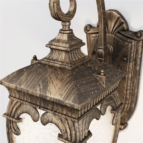 Настенный светильник (бра) Fleur E27х1 60Вт IP 44 (Черный с Золотом) - фото 4