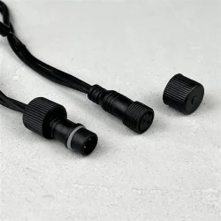 Гирлянда Бахрома 3,2 x 0,9 м Белая 220В, 168 LED, Провод Черный Каучук, IP65