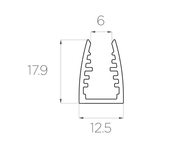 Профиль алюминиевый для стекла LC-LPG-1318-2 Anod - фото 3