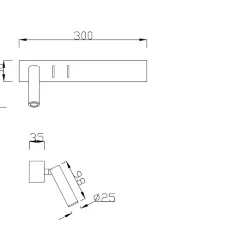 Настенный светильник (бра) Comodo 3000К 8Вт IP 20 (Черный)