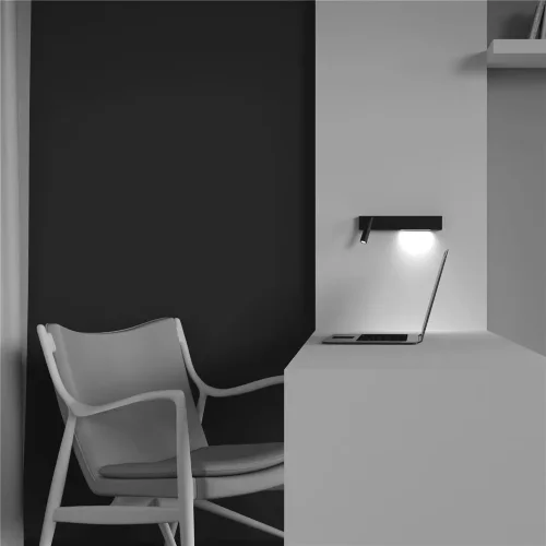 Настенный светильник (бра) Comodo 3000К 8Вт IP 20 (Черный) - фото 7