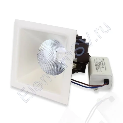 Светодиодный светильник spot MA15 (220V, 15W, Cree, MEAN WELL, day white, white housing) - фото.